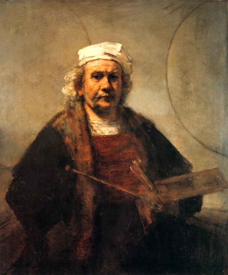 Rembrandt van Rijn's Self-Portrait with Two Circles, 1660
